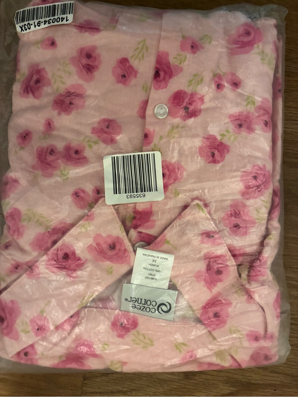 Girls' Pink Floral Fleece Pajama Set